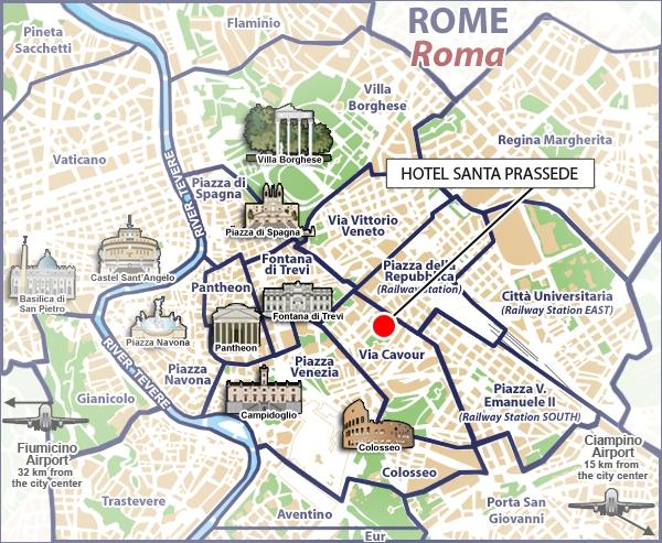 Location - Santa Prassede Hotel, Rome